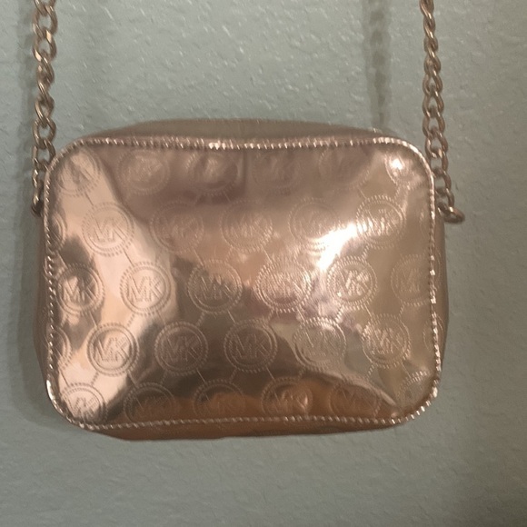 Michael Kors, gold embossed Crossbody - Picture 3 of 8